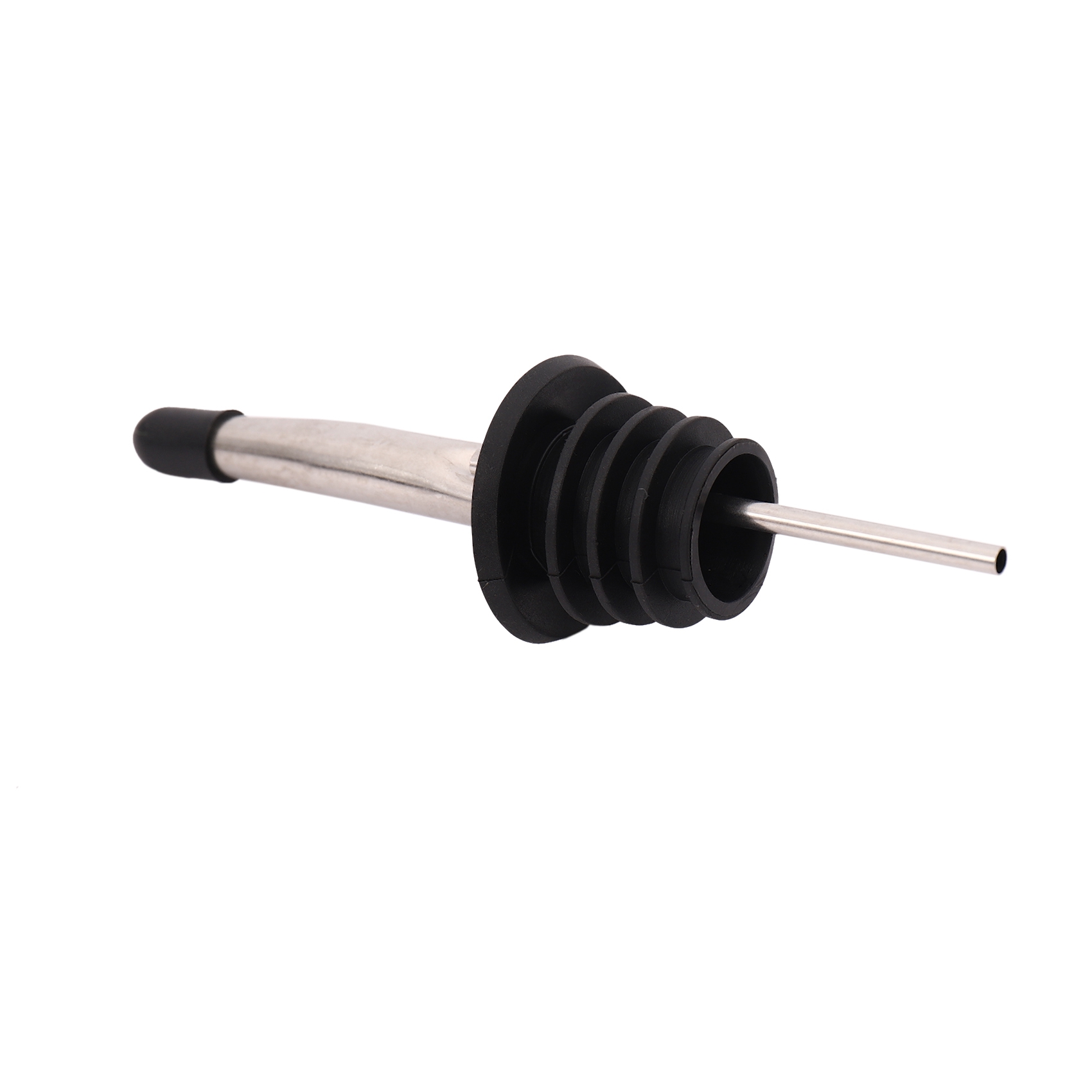Speed Pourer Cap - AA94-12Pcs ที่รินเหล้าสแตนเลสแบบเร็ว สำหรับน้ำมันมะกอกและไวน์ พร้อมฝาปิดกันฝุ่นแบบยาง