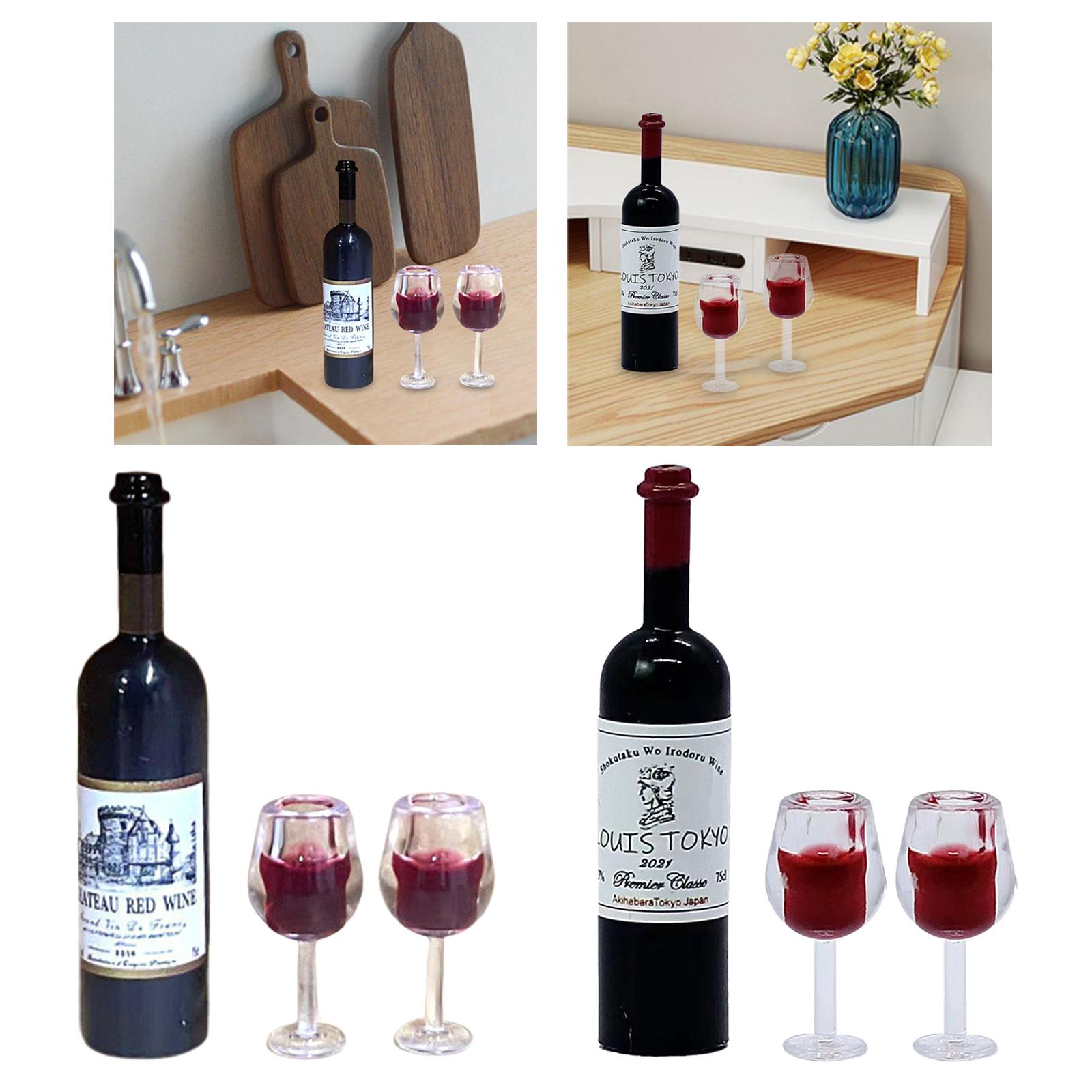 1/12 Scale Dollhouse ขวดไวน์ถ้ - Home Bar Supplies บทวิจารณ์และราคา